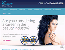 Tablet Screenshot of cameobeautyacademy.com